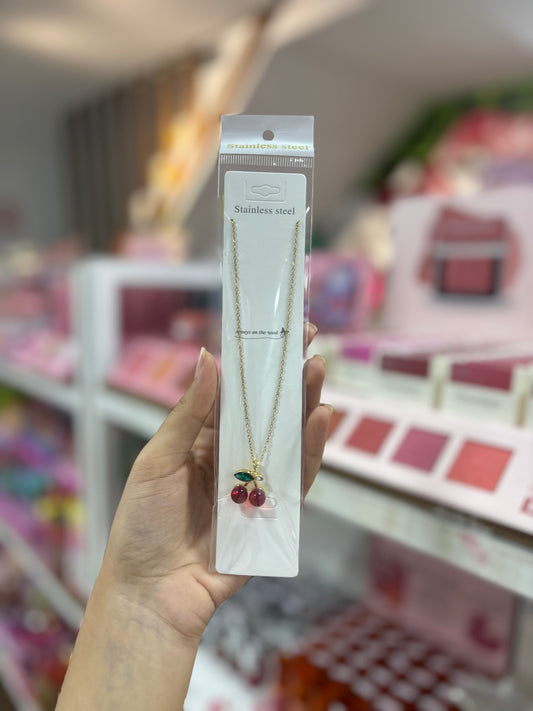 Collier cerise tendance été cherry