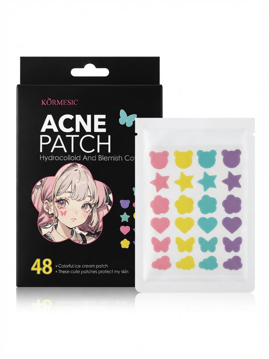 Pimple patch Acne patch traitement 48pcs mix  stars  - Girlzbox