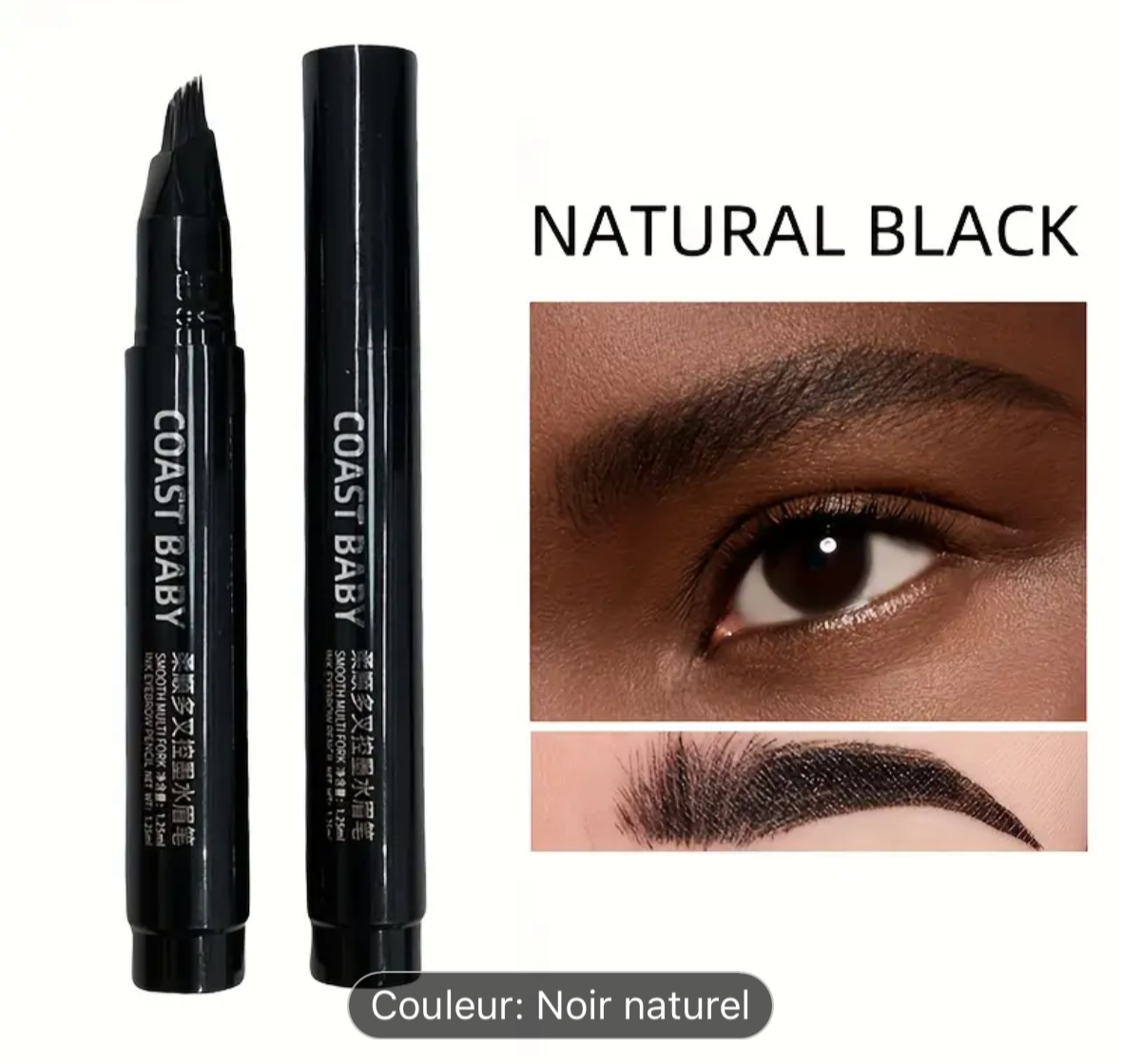 Crayon Sourcils Double Effet Multi-Brosses pour des Sourcils Définis Résistant à l'Eau