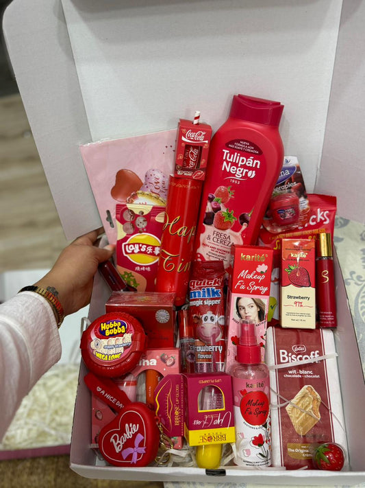 Promo Big red celebration box candy and chocolate gloss candy - Girlzbox