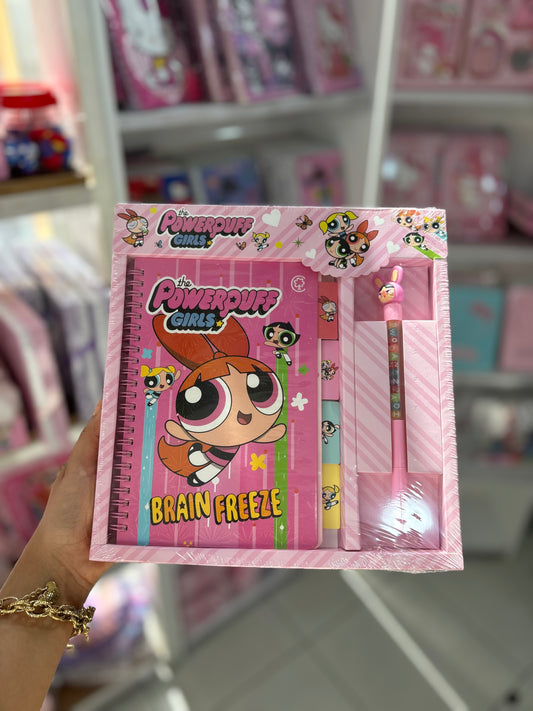 Pack bloc notes et stylo power girls- Girlzbox
