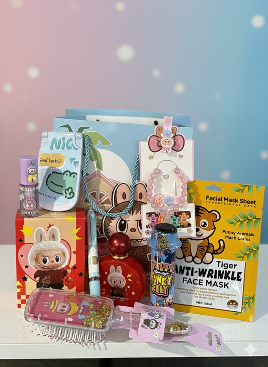 Labubu sachet cadeau rempli accessoires parfum bonbon -Girlzbox