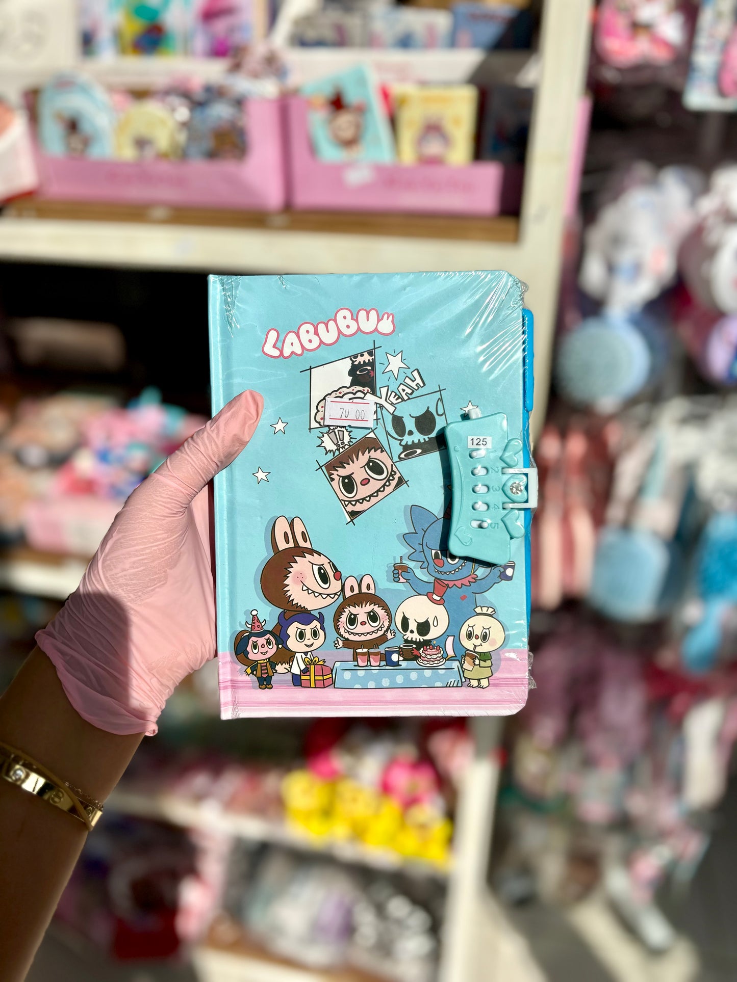 Bloc notes labubu avec clé code secret - Girlzbox