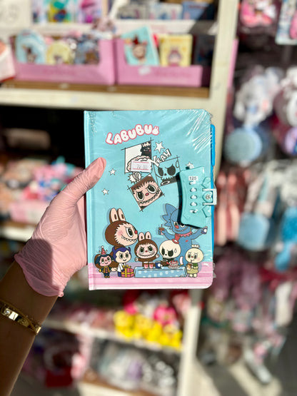 Bloc notes labubu avec clé code secret - Girlzbox