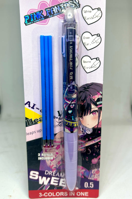 Pack stylo avec gomme manga back to school - Girlzbox