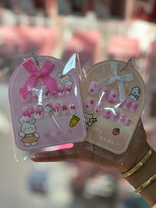 Pack faux ongles pour petites filles - Girlzbox