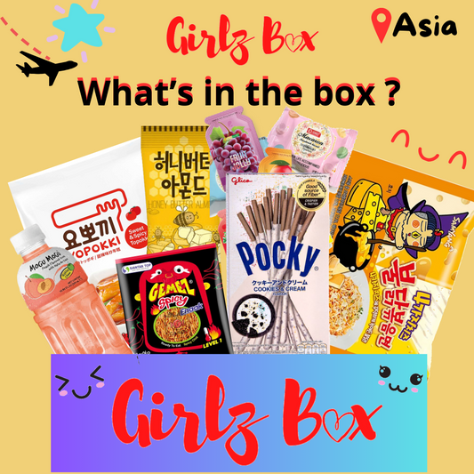 Mystery box try flavors asian food - Girlzbox