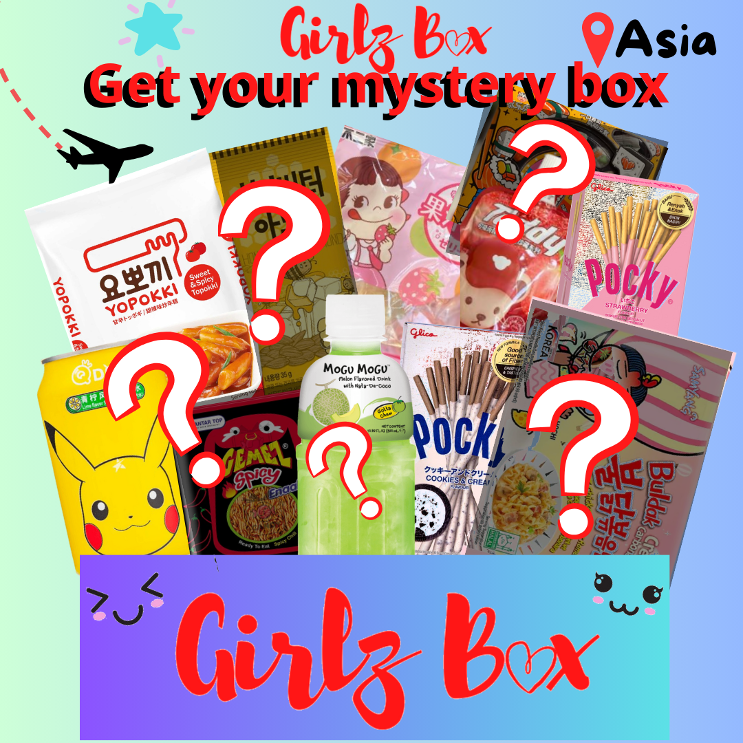 La mystery box Girlzbox asian products food - Girlz box