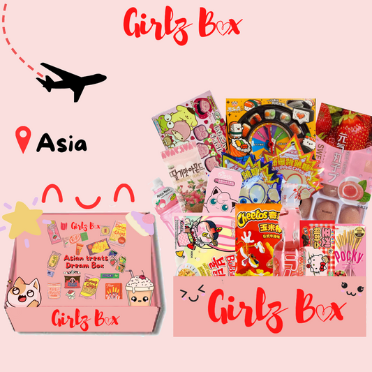 Asian treats box HALAL boîte à goûter asiatique collations kawaii - Girlz box