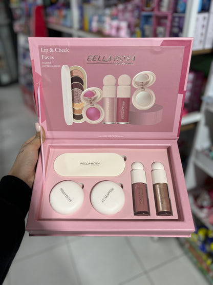 Pack bellarosa cadeau avec sachet maquillage palette fards à joue highlight - Girlzbox