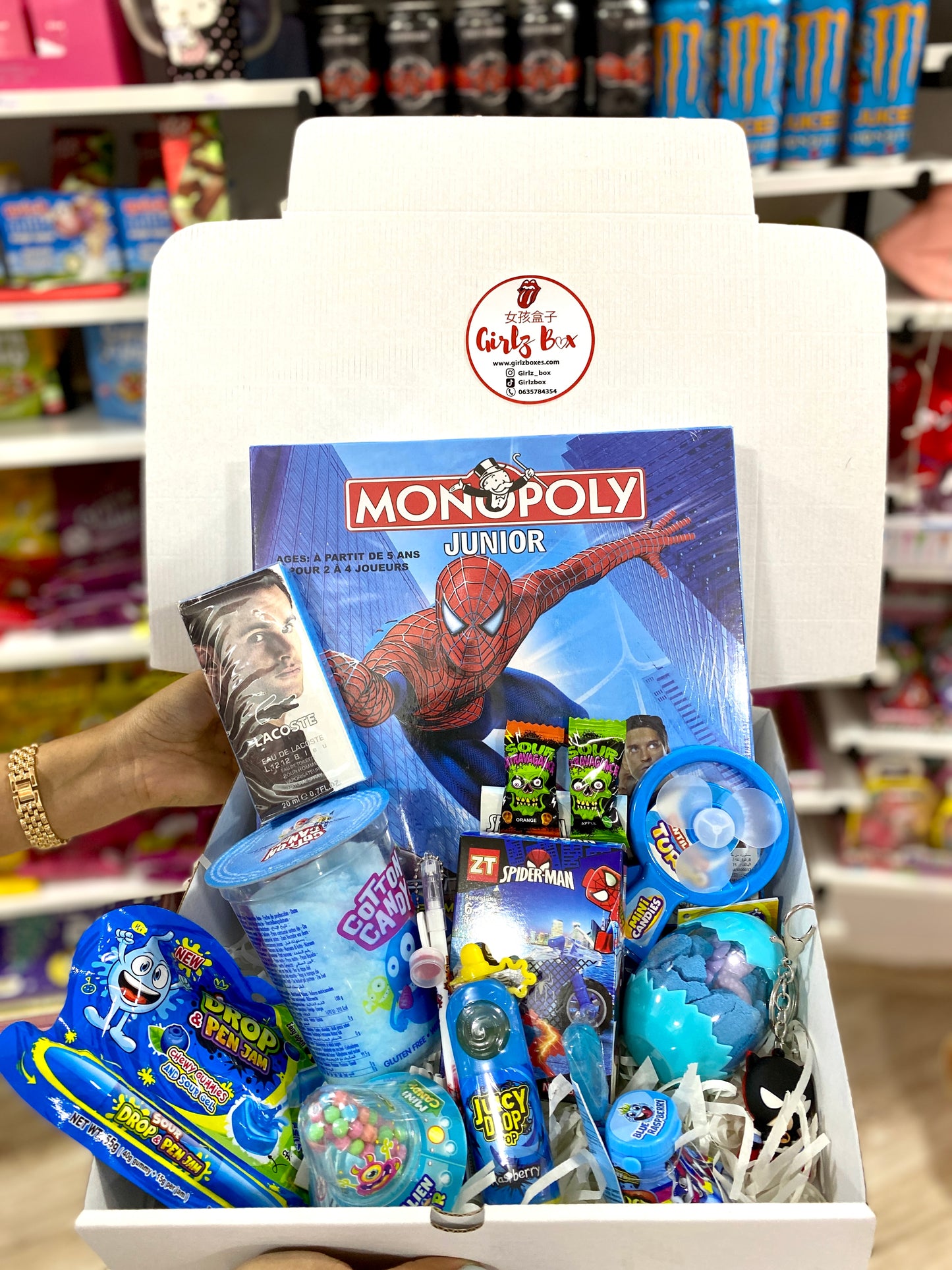 Blue spider man box for boys gift box- Girlzbox