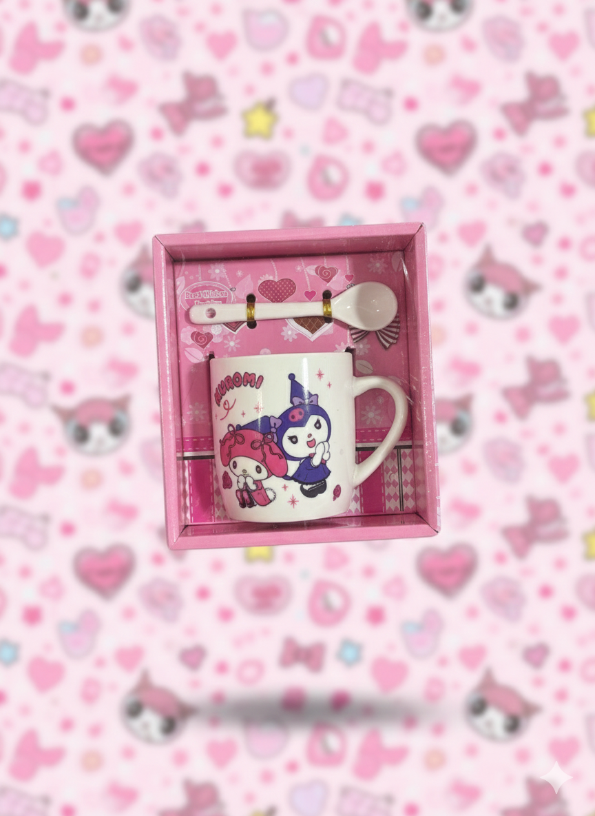 Kuromi mug et cuillère - Girlzbox