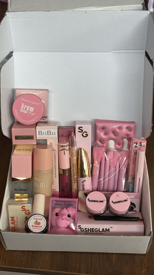 Pink makeup sheglaam box - Girlzbox