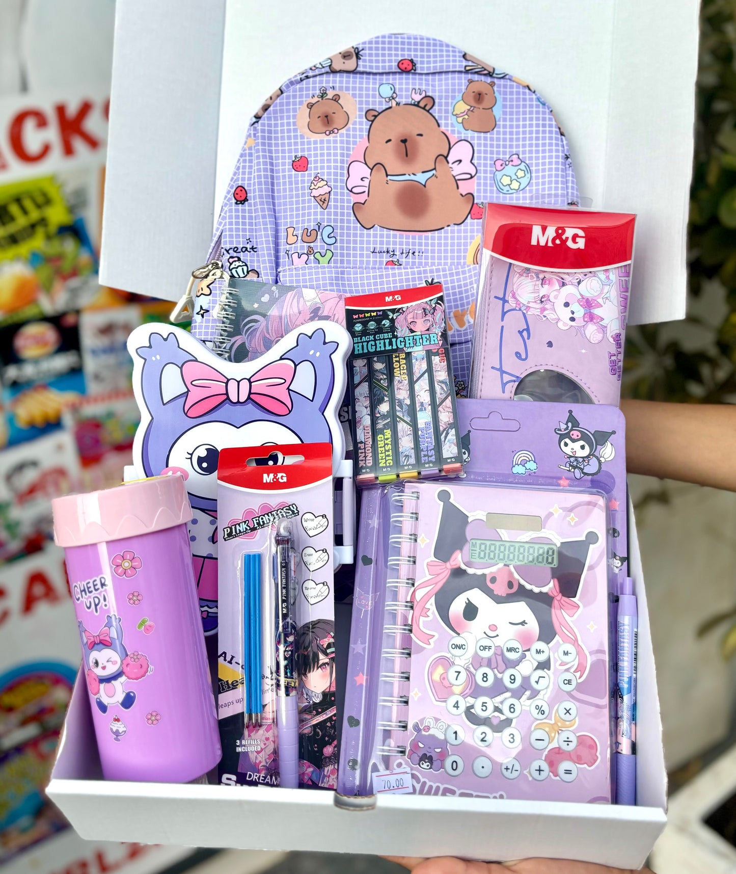 Box cute rentrée scolaire cartable kurimi lunch box  calculatrice Back to school- Girlzbox