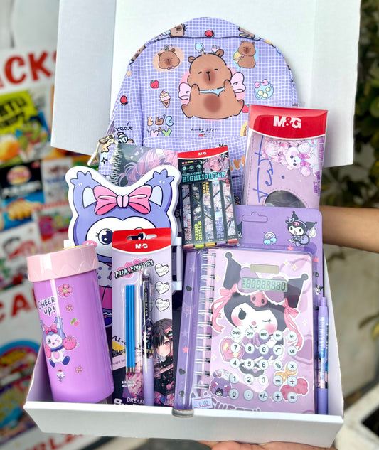 Box cute rentrée scolaire cartable kurimi lunch box  calculatrice Back to school- Girlzbox