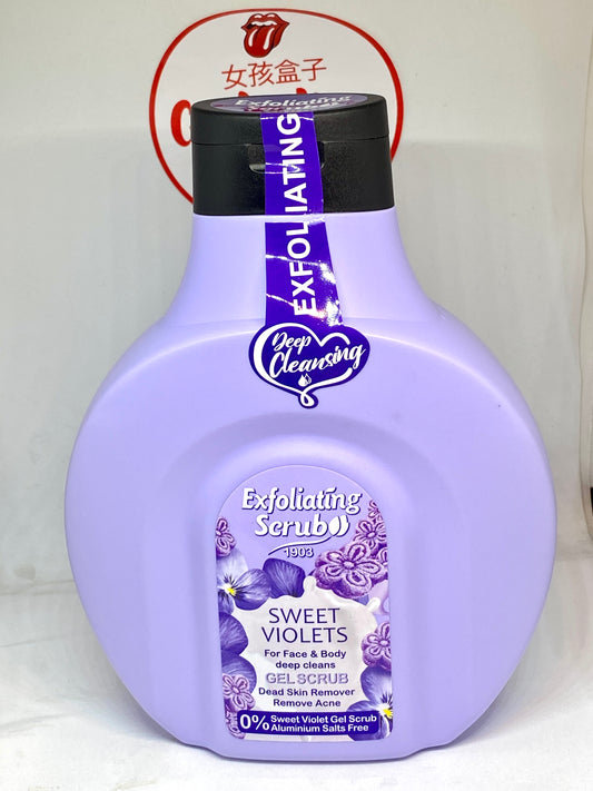 Exfoliating scrub gel douche sweet violet  - Girlzbox