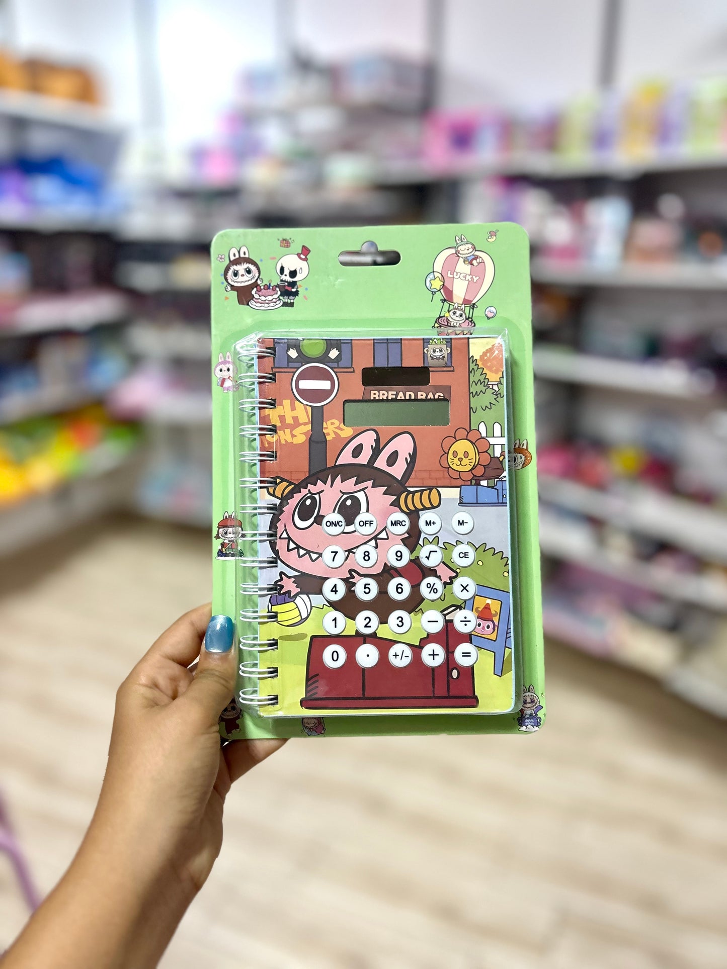 Bloc notes et calculatrice back to school labubu stitch capybara jouet - Girlzbox