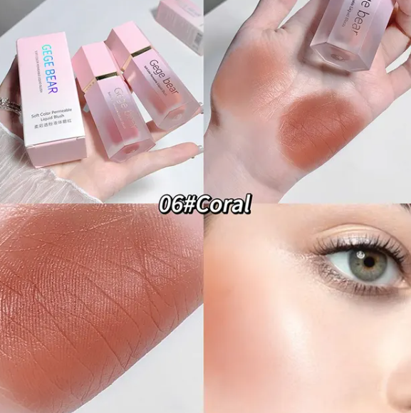 Blush liquide crème fard à joues liquide naturel 6 couleurs de fard à joues rose mat - Girlzbox