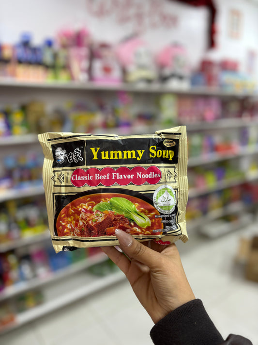 Yummy soup noodels nouilles ramen halal au boeuf et légumes -Girlzbox