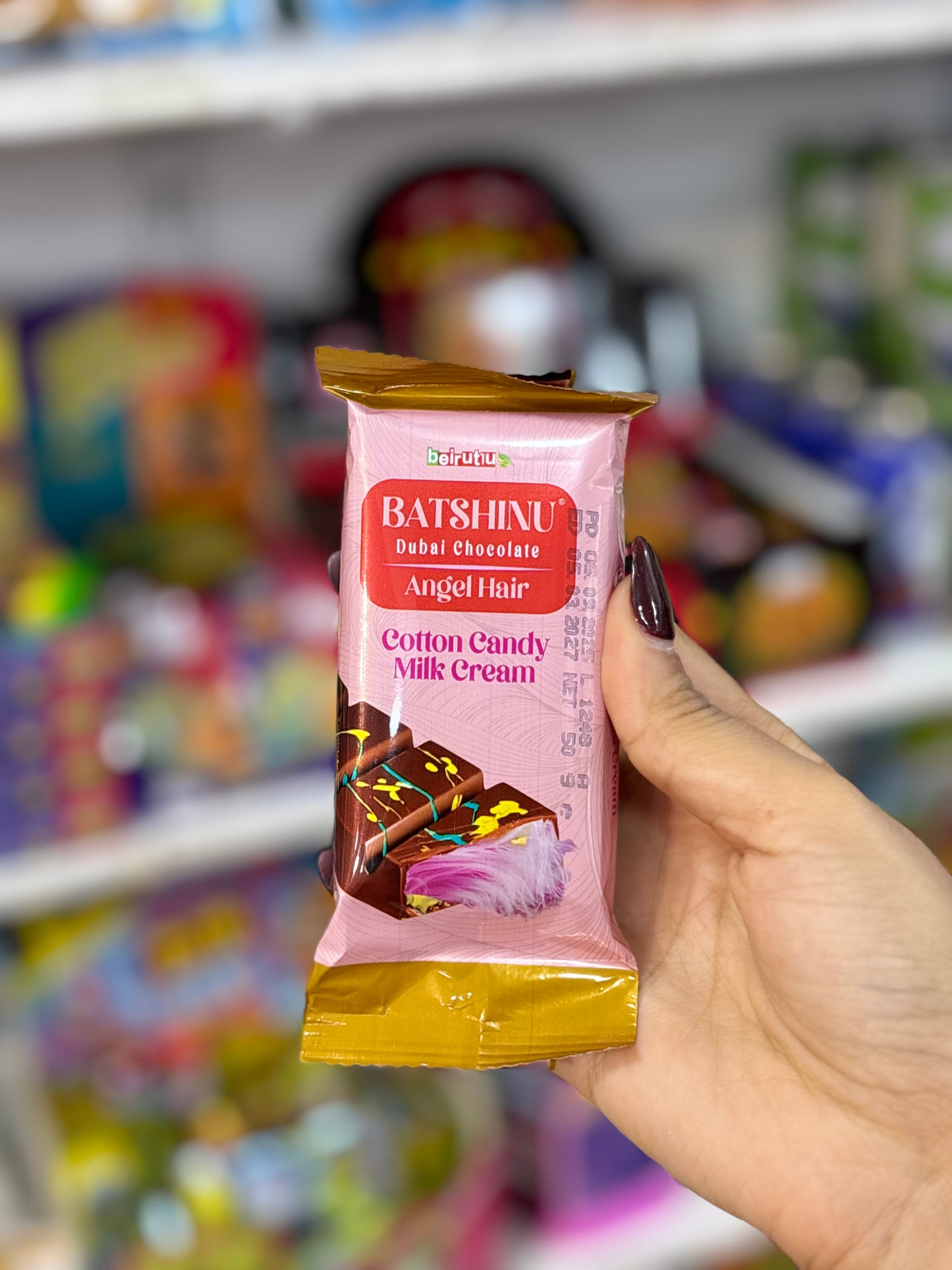 Dubai chocolat cotton candy milk cream barbe à papa avec chocolat dubai - Girlzbox