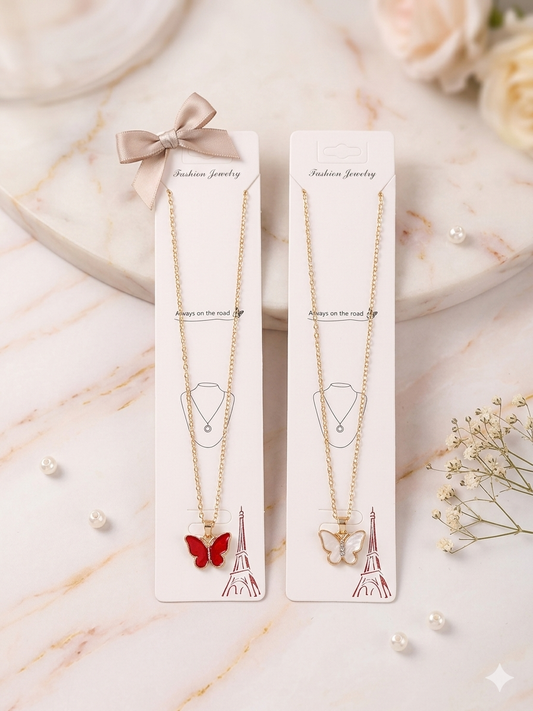 Collier papillon couleur aléatoire - Girlzbox