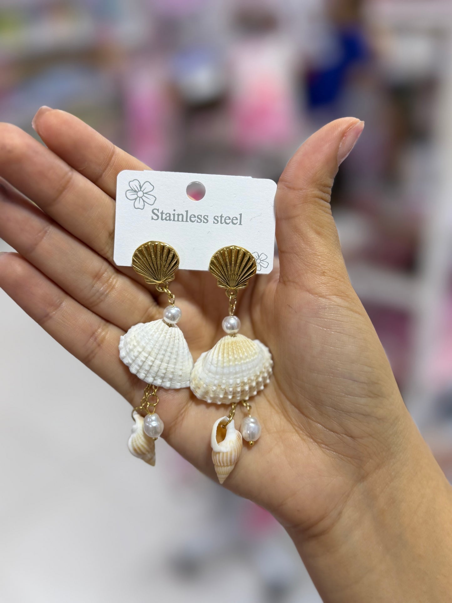 Boucles d’oreilles coquillages pinterest accessoires summer - Girlzbox