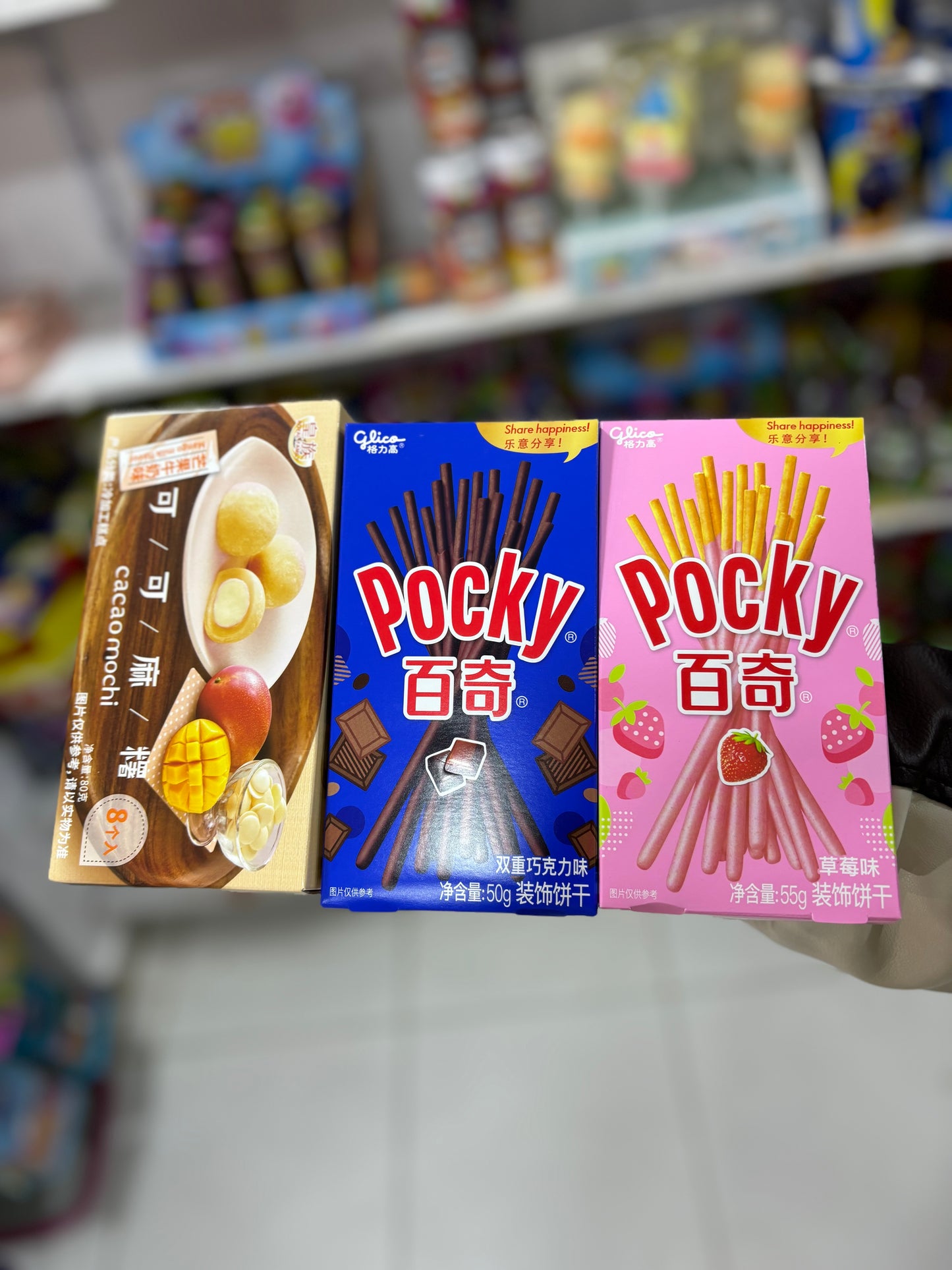 Offre x3 pocky glico chocolat + fraise biscuits sticks+ mochi 6pcs mangue -Girlzbox