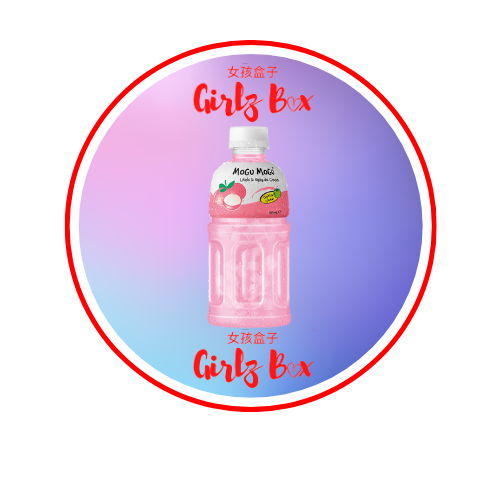 Mogu mogulychee  litchy flavored drink with nata de coco 320ML - Girlz box