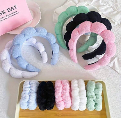 Bandeau 3pcs face washing wrist band popular- couleur aléatoire