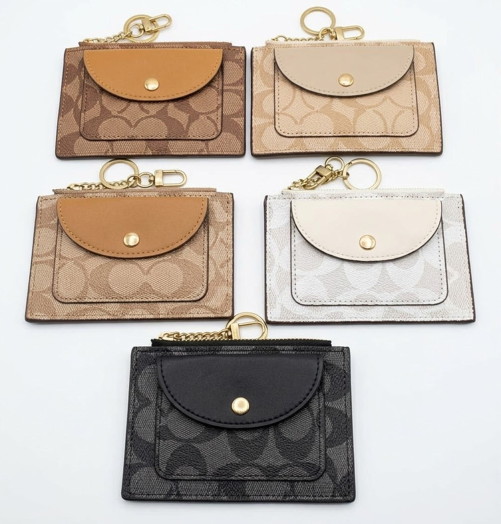 Porte cartes et monnaie coaach trendy couleur aléatoire - Girlzbo