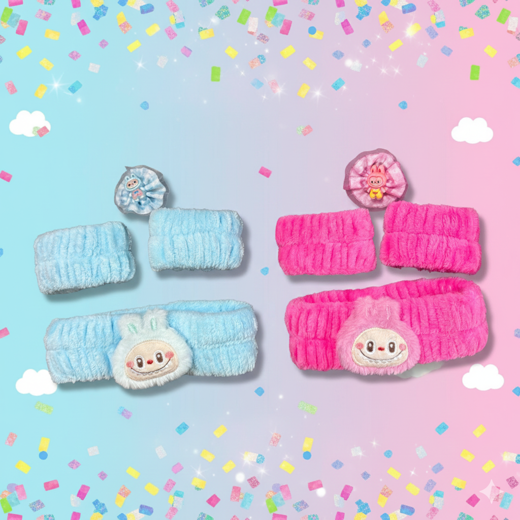 Labubu Pack bande pour les cheveux et les mains et barrette - Girlzbox