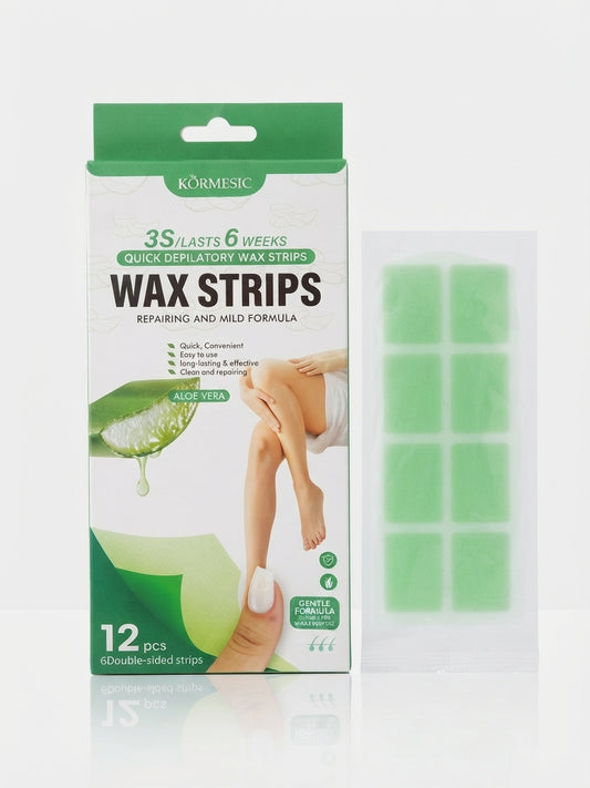 Wax strip 12pcs épilation aloevera - Girlzbox