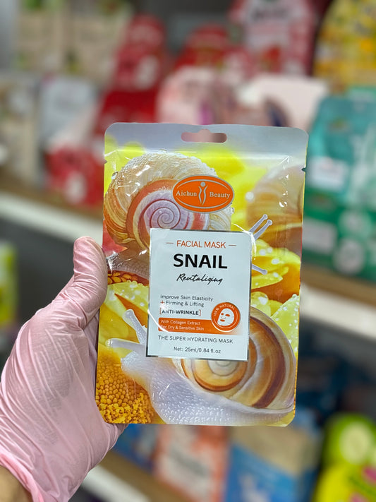 Sheet mask masque pour le visage snail revitalizing  - Girlzbox