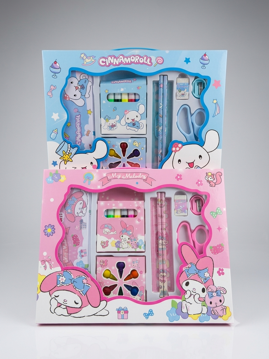 Kit coloriage trousse feutres peinture dessin sanrio - Girlzbox