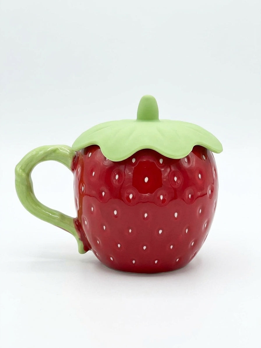 MUG CERAMIQUE FRAISE AVEC FERMETURE  - GIRLZBOX