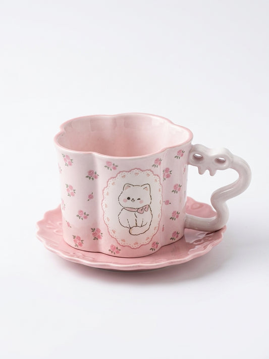MUG CERAMIQUE + ASSIETTE CUTE PINTEREST  - GIRLZBOX