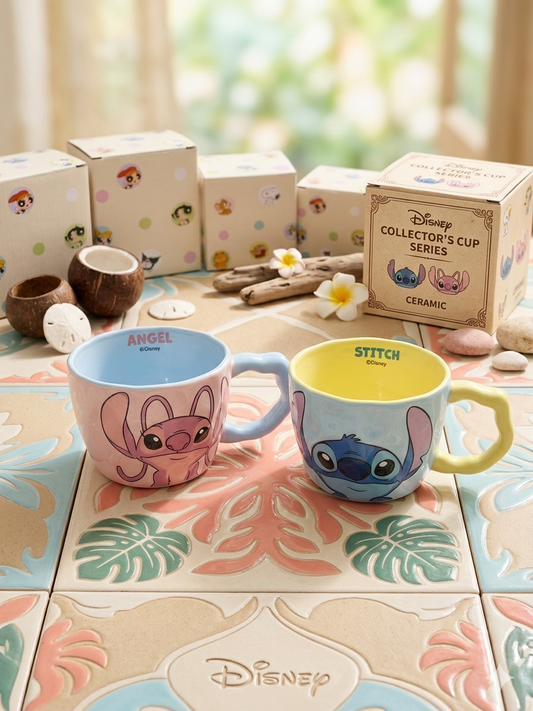 STITCH ANGEL MUG CERAMIQUE VERRE TENDANCE GRAND FORMAT DECOR