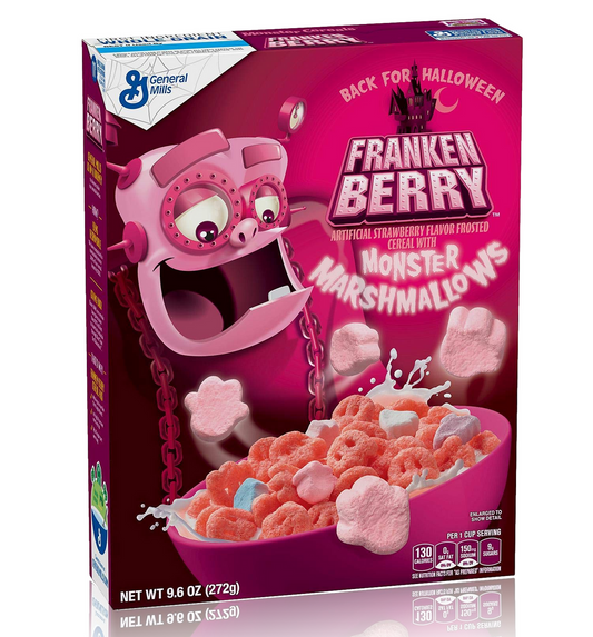 Franken Berry Cereal with Monster Marshmallows, Kids Cereal, Limited Edition- Girlzbox