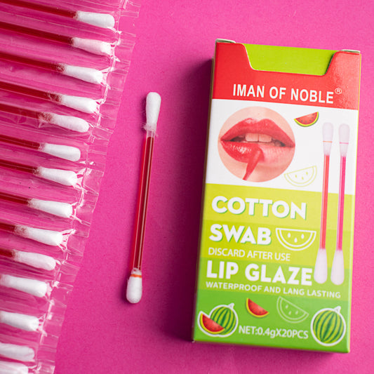 Cotton swab lip glaze - lip gloss long lasting - ملمع شفاه - Girlz box