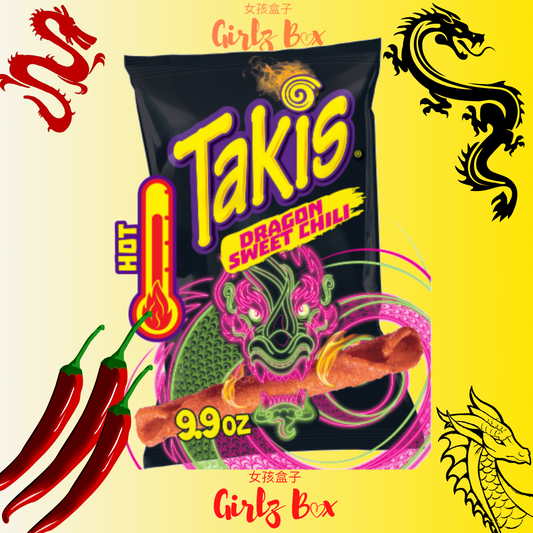 Takis Dragon Sweet Chili Spicy Sweet Chili Pepper Rolled Tortilla Chips - girlzbox