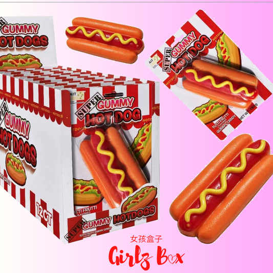 EXTRA BIG Super Gummy bonbon Hot Dogs - Girlzbox
