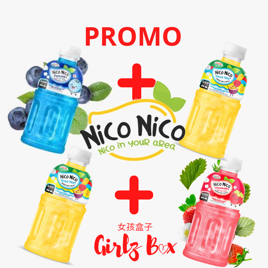 Lot de 4 Promo Nico nico boisson nata de coco jus - Girlzbox