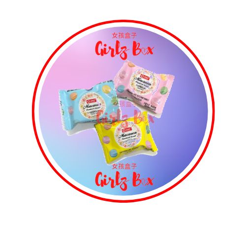 3X Trois pièces Macarons biscuit - Girlz box