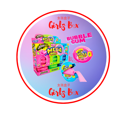 BIG Johny Bee Crazy Gum Roll Candy - Girlz box