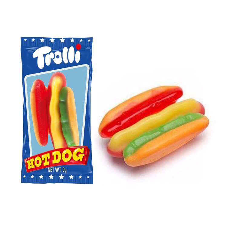 Trolli mini hot dog gummies - Girlzbox