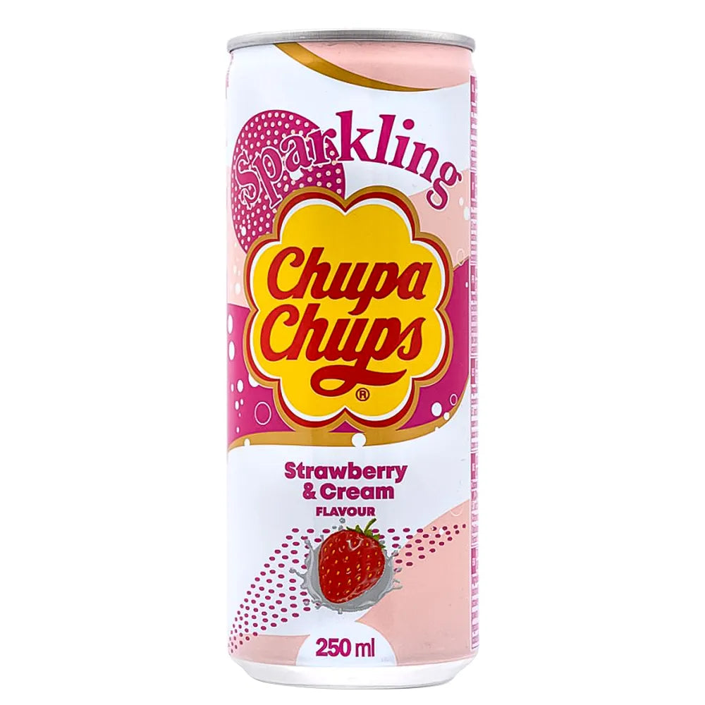 Boisson Chupa Chups Strawberry & Cream Sparkling Drink 250ml  Girlzbox