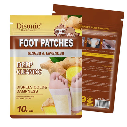 patch pour les pieds Deep Cleaning Ginger and Lavender Detox Patches for Stress Relief