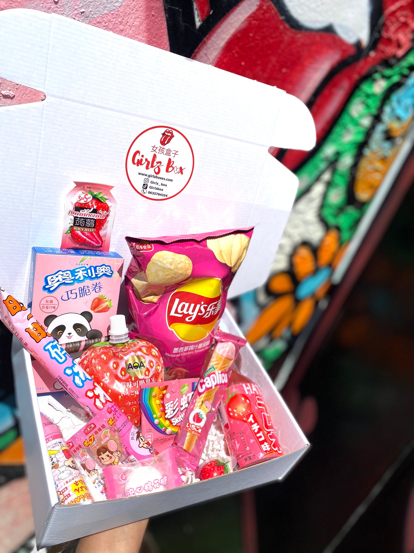Pink box fraise korean food 200dh - girlzbox