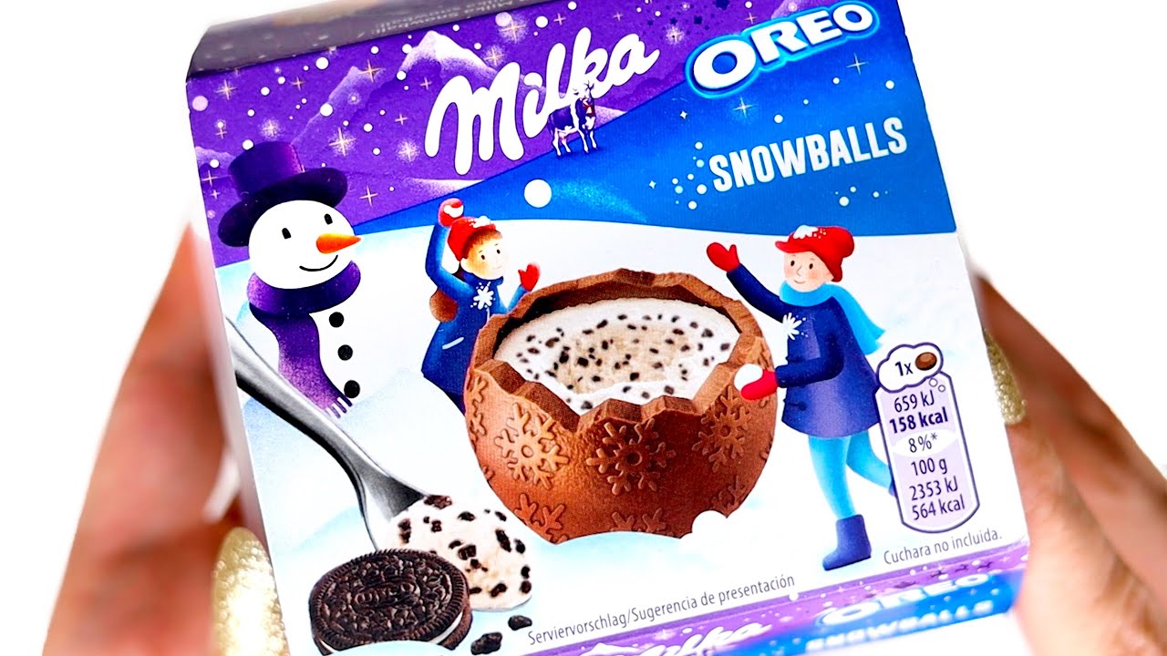 Big Milka Snowballs Oeufs Surprises au lait (x 4, 112 g) chocolat fourré   - Girlzbox