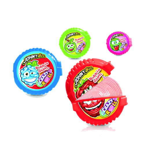 MINI Johny Bee Crazy Gum Roll Candy - Girlz box